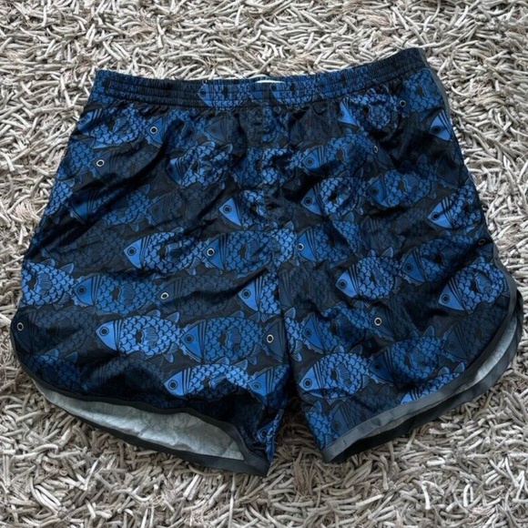 Robinson Les Bains Trunk Short Blue *FISH* Sz Large Men's - Picture 1 of 10